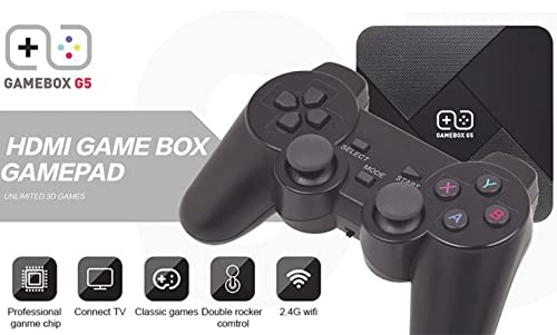 GSH Video Game Box G5 WiFi 4K HD Super Console X 20+ Emulator 5600+ Games Retro TV Box Video Game Player for CPS, GB, GBA, GBC, MD, SFC, FC, N64, PS1, PSP and Atari Wireless Gamepad Controller